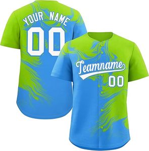 Uniformes de baseball personnalisés à dégradé, maillots de baseball imprimés numériquement, chemises de sport brodées avec nom et logo pour hommes, garçons et équipes - Product Image 1