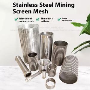 ตะแกรงกรองแบบร่องท่อลวดลิ่มตาข่ายห่อหน้าจอจอห์นสันสำหรับกดสกรูและตัวแยกของเหลวของแข็งในปิโตรเลียม - Product Image 2