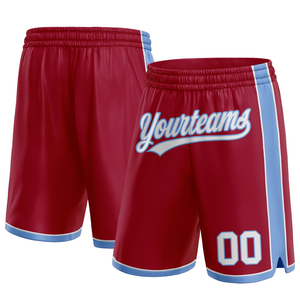 Short de basket-ball personnalisé de style de rue 100% maille en polyester taille élastique marron blanc gris authentique solide respirant rapide - Product Image 2
