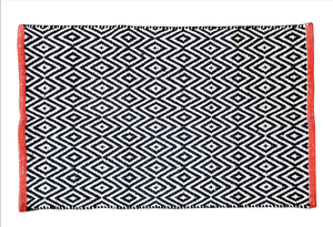 MORE Alfombra tejida a mano de algodón de 5 'x 8' estilo bohemio con diseño geométrico y tribal de diamantes lavable para pasillos - Product Image 2