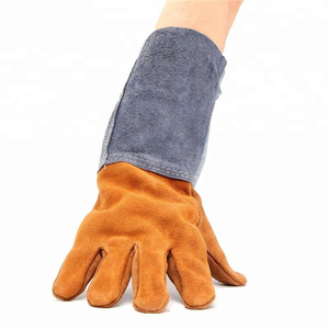 Leather <b>Material</b> OEM ODM Best Design 2024 Light Weight Full Finger Men Women Safety Wear Welding Gloves - Product Image 3