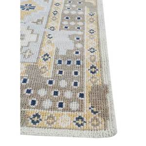 พรมขนสัตว์ถักมือ Erbe สีเทา-ดำ ลายเหรียญ เทคนิคการทอแบบแบน สำหรับบ้าน ห้องนั่งเล่น ทางเดิน - หมายเลขรุ่น Skwl-291 - Product Image 4