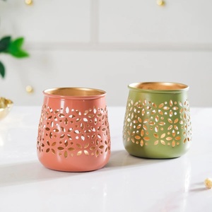 Bougeoir de table indien de haute qualité, fait à la main, intérieur et extérieur, bouteille en verre de couleur personnalisable. - Product Image 3