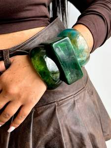 Elegant Wide Resin Bangles for Women with Premium Finish Waterproof & Customizable Stylish Jewelry for Statement Looks - Product Image 4