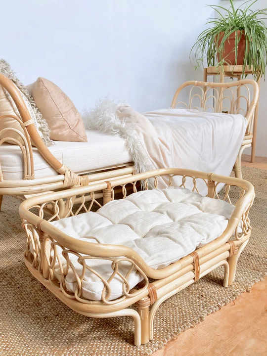 Natural Handmade Wicker Rattan Dog Beds - Pet Bed Ped Toy - Rattan Cage Dog Bed Furniture