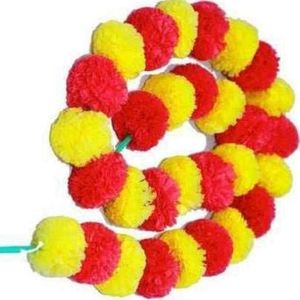 Guirnalda de caléndula Artificial decorativa hecha a mano borlas boda Mandap escenario fiesta evento Diwali Festival flores colgantes uso - Product Image 3