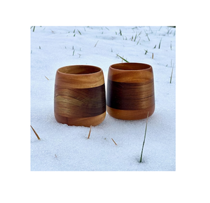 Verre court en bois artisanat en gros couleur bois naturel design de luxe artisanat verre à bière prix bon marché - Product Image 4