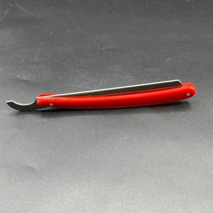 Navaja de Afeitar Turca Profesional para Barbería, Acero Inoxidable de Alta Calidad, Logotipo Personalizado, Mango de Plástico Rojo, Tipo Manual, Sostenible - Product Image 3