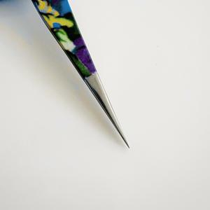 Pinzas de pestañas de acero inoxidable japonesas totalmente personalizadas, herramienta de extensión de pestañas de Punta puntiaguda, papel recubierto con logotipo personalizado - Product Image 6