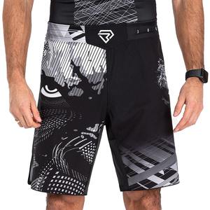 Pantalones cortos de lucha MMA sublimación personalizados para hombres-100% poliéster diseño de encaje sólido secado rápido e impermeable transpirable - Product Image 1