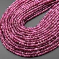 Rondelle à facettes en tourmaline rose naturelle Perles de pierres précieuses en vrac 8mm Pierre de tourmaline polie Perles à grand trou pour la fabrication de bijoux