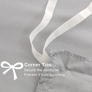 Set <span class=keywords><strong>Copripiumino</strong></span> <span class=keywords><strong>Matrimoniale</strong></span> - Set Biancheria da Letto <span class=keywords><strong>Grigio</strong></span> per Letto <span class=keywords><strong>Matrimoniale</strong></span> con Chiusura a Cerniera, <span class=keywords><strong>Copripiumino</strong></span> in Morbida Microfibra con 2 Federe, <span class=keywords><strong>Grigio</strong></span> - Product Image 5