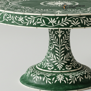 ขาตั้งเค้กฝังกระดูกสีเขียวของช่างฝีมือสำหรับตกแต่งบ้านสมัยใหม่ - Product Image 6