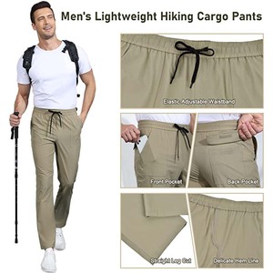 Watzy Sports Pantalons décontractés pour hommes Pantalon de survêtement en nylon stretch léger de haute qualité avec poches en toile pour l'extérieur - Product Image 4