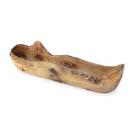 Bol à pâte en bois de forme oblongue, bol à pain alimentaire Vintage, décoration de Table, bol à pâte en bois, conception OEM, fait à la main du Vietnam, meilleure vente