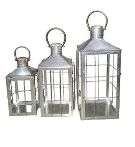 Juego de faroles colgantes de hierro de alta calidad de 3 piezas con acabado pulido para decoración del hogar farolillos colgantes de Metal - Product Image 3