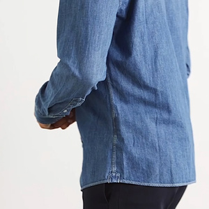 เสื้อยีนส์คุณภาพสูงสำหรับผู้ชายมีกระดุมปิดและเหมาะกับสตรีทแวร์แนวสตรีทสุดทันสมัย - Product Image 5