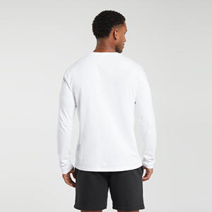 Camisetas de marca de lujo para hombre, venta al por mayor, algodón de alta calidad, cuello redondo, mangas completas, ajuste Extragrande - Product Image 5