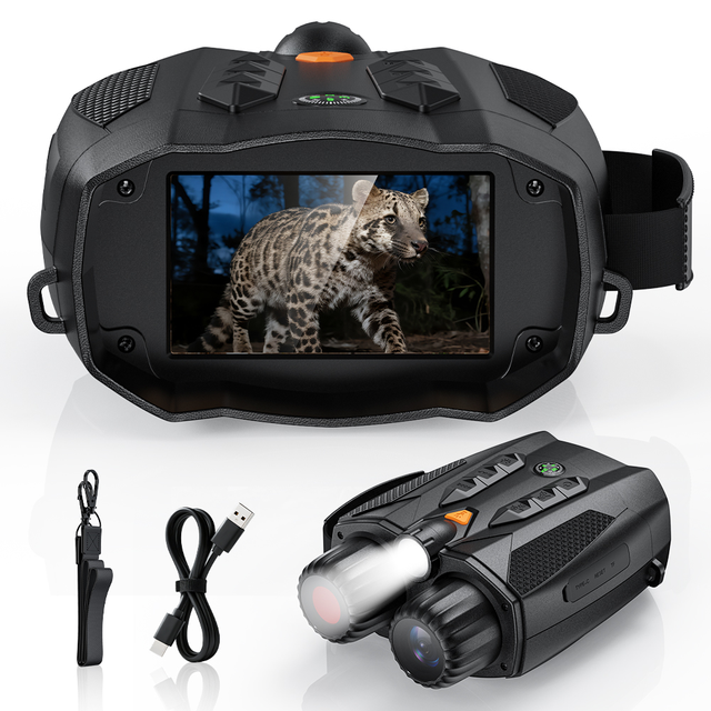 326 1080P Digital Night Vision Goggles for Adults Tactical 4K Binoculars with Camera Infrared Goggles for Hunter