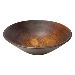 100% Saladier en bois naturel de teck Bol de service de fruits à soupe poli brillant avec un design élégant Plat à prix économique en métal - Product Image 1