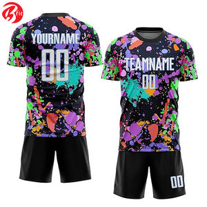 Full Sublimation Printing Short Sleeve Soccer Uniform Adults Automated cutting Shirts & Tops Soccer Wear football jersey - Product Image 5