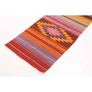 Alfombra Turca, Alfombra Vintage de 2x8.8 pies, Alfombra Oriental Roja de Lana - Product Image 2