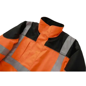 เสื้อแจ็คเก็ตบอมเบอร์ฤดูหนาวคุณภาพสูงสำหรับผู้ชาย ขายส่งแบบ OEM ผลิตจากโพลีเอสเตอร์ พิมพ์ลายสกรีน เสื้อผ้าทำงานแบบมองเห็นได้ชัดเจนสำหรับงานกลางแจ้ง - Product Image 4