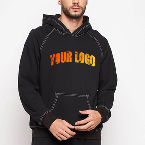 Vente en gros pull à capuche surdimensionné 100% coton surdimensionné 450 GSM sweats à capuche noirs pour hommes - Product Image 1