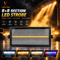 Projecteur stroboscopique LED 8+8 segments 200W RGB Blanc 864 LED 5050 + 96 LED 7070 DMX RDM Sonore Actif pour Scène