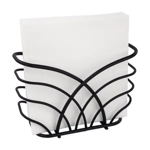 Porte-serviettes de conception minimale support porte-serviettes de haute qualité fer métal Design maison, hôtel et restaurant Table revêtement en poudre - Product Image 6