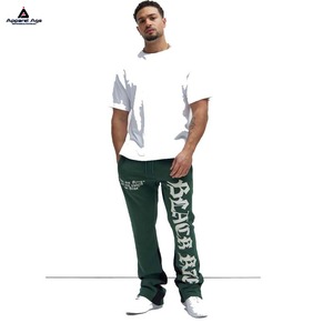 Pantalones Deportivos Personalizados para Hombre, Ligeros, de Tela Oxford Ecológica, Pintados a Mano, de Pierna Ancha, Holgados, Casuales, para Correr - Product Image 1