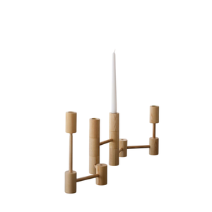 Accessoires de décoration de fête de Noël de mariage Bougeoir en bois naturel de qualité supérieure Chandelier décoratif de table - Product Image 6