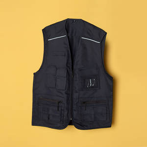 Chaleco de pesca de seguridad para hombre hecho de poliéster reflectante ligero, capucha desmontable personalizada, diseño sin mangas, chaleco de caza para hombre - Product Image 2