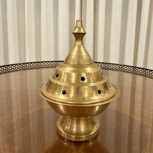 Hot sell Handcrafted Brass <b>Cone</b> <b>Incense</b> Burner with Lid Traditional Dhoop Holder for Meditation Prayer Home Decor Spiritual Use - Product Image 6