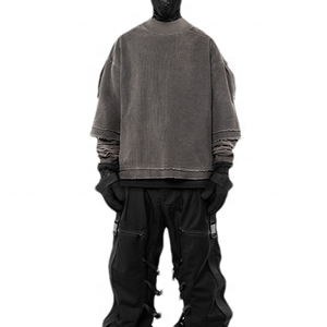 Sweat-shirts d'hiver épais pour hommes en gros OEM, impression puff, streetwear, impression de logo personnalisée, sweat-shirt unisexe tendance pour hommes - Product Image 5