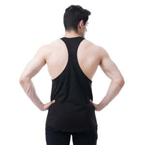 Camisetas de gimnasio OEM para hombre, camisetas sin mangas de algodón personalizadas con cuello de capucha, estampado 3D, Color sólido, ropa deportiva informal, culturismo, Fitness - Product Image 4