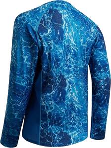 เสื้อตกปลาแห้งเร็วสำหรับผู้ชายเสื้อ UPF50สำหรับใส่ตกปลาป้องกันรังสียูวีพิมพ์ซับลิเมชันตามสั่ง - Product Image 6