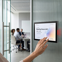 Tableta Táctil Android para Montaje en Pared, PoE Ethernet Opcional, NFC, Luz LED RGB, Pantalla Inteligente para Oficina y Sala de Reuniones