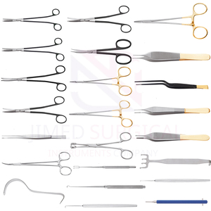 Ensemble d'instruments de chirurgie plastique professionnels de haute qualité personnalisés |   Kit d'instruments de chirurgie manuelle de lifting du visage en acier inoxydable de 23 pièces - Product Image 1