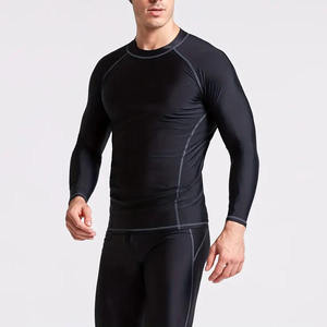 Nueva Camiseta de Compresión de Secado Rápido al por Mayor de Alta Calidad, Camiseta Deportiva de Manga Larga con Logotipo Personalizado para Gimnasio, Fitness, Culturismo, 220g, Unisex - Product Image 3