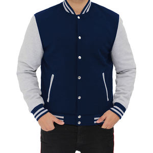 Veste universitaire de baseball surdimensionnée et à la mode avec logo personnalisé 2025 broderie pour hommes avec col montant Veste universitaire personnalisée pour homme - Product Image 1