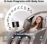 Meilleurs fauteuils de massage Shiatsu, fauteuil inclinable complet pour le corps, fauteuil de massage à gravité zéro électrique avec rouleaux de massage pour les pieds et le cœur intégrés, air comprimé