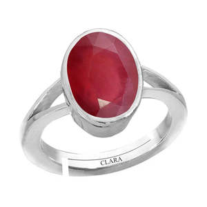 Anillos de Rubí Natural y Certificado, Corte Ovalado, Joyería Fina de Platino para Uso Diario, Estilo Impresionante - Product Image 1