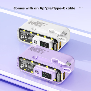 แบตสำรองแบบใส 10000mAh ดีไซน์<span class=keywords><strong>พัง</strong></span>ก์ ชาร์จเร็<span class=keywords><strong>ว</strong></span>สุด 22.5W พร้อมดีไซน์โปร่งใสและพกพาสะด<span class=keywords><strong>ว</strong></span>ก - Product Image 2