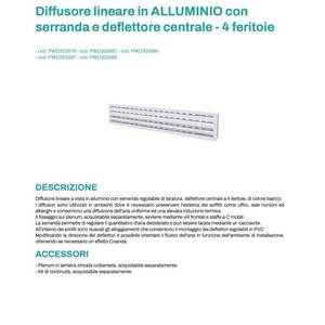 Difusor Lineal Ajustable Tecnosystemi, Anticondensación, de Aluminio, con Regulador Central, Diseño Minimalista, 4 Ranuras - Product Image 5