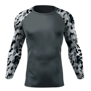 Nouveauté Chemise de compression à manches longues imprimée par transfert de chaleur de haute qualité respirante et écologique sur mesure MMA - Product Image 5