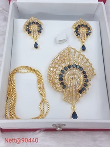 ชุดต่างหูสร้อยคอเพชรหรูหราอเมริกันสำหรับผู้หญิงเหมาะสำหรับชุดเจ้าสาวจัดงานวัฒนธรรมและงานเฉลิมฉลอง - Product Image 6