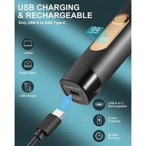 Tondeuse à sourcils et nez rechargeable USB avec écran LED 2-en-1 pour hommes et femmes, tondeuse en plastique indolore pour oreilles et sourcils, idéale pour les voyages en camping-car - Product Image 6