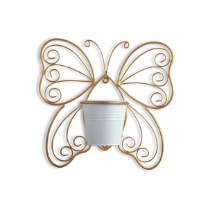 Juego de soporte colgante de maceta de mariposa para interiores de Metal, decoración moderna para jardín y hogar con soporte para macetas de pared - Product Image 1
