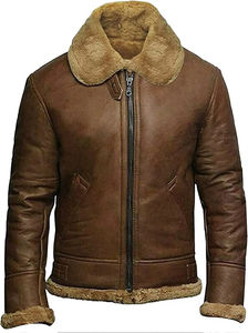 แจ็กเก็ตผ้าแคนวาสสำหรับผู้ชาย WW2นักบินรบแบบขนแกะด้านในเป็นมิตรกับสิ่งแวดล้อมผลิตจากผ้าแคนวาส OEM - Product Image 3